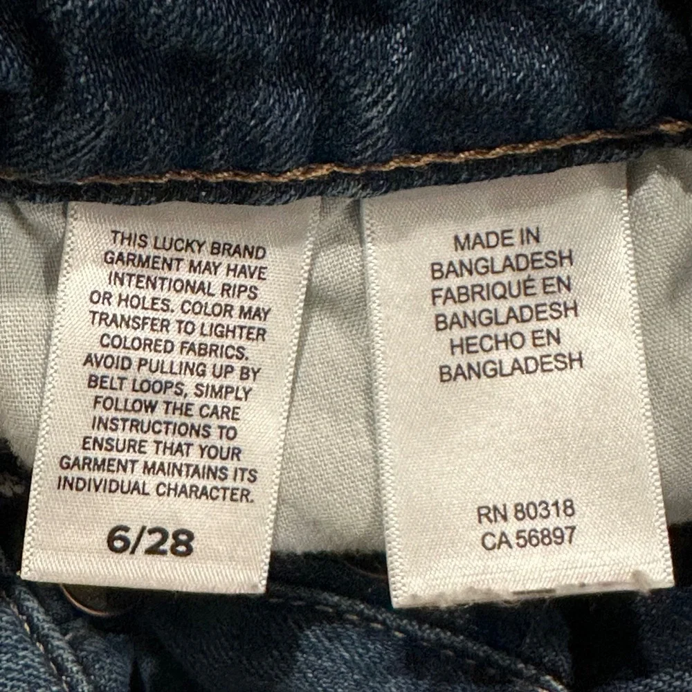 Lucky Brand The Cut Off Medium Wash Frayed Denim Shorts 7WP10625 Blue 6/28